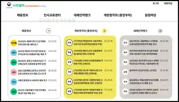 취업 취직 채용 정보 사이트 BEST 8 및 모집 공고 - 나라일터-취직-채용-정보-사이트